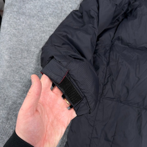 Vintage Gap Puffer Jacket Men Medium Black Down Ripstop Full Zip Hood Y2K - Picture 12 of 13